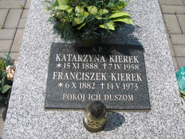 Katarzyna Kierek 1888 Janowiec - Grobonet - Wyszukiwarka osób pochowanych